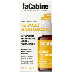 Сироватка LaCabine 5xPure Hyaluronic. Висококонцентрована зволожувальна проти зморшок шкіри обличчя з 5 гіалуроновими кислотами 30 мл