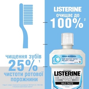 Ополіскувач LISTERINE ротової порожнини Ультра відбілювання 500 мл