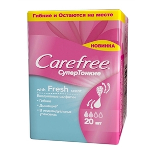 Прокладки Carefree Щоденні with Fresh scent супертонкі №20
