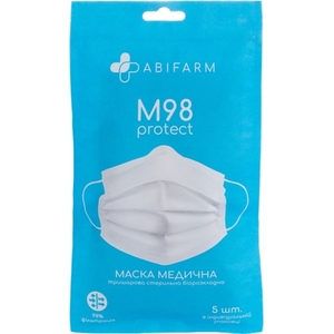 Маска 3х-сл.ABIFARM мед.стер.белая М98 №5