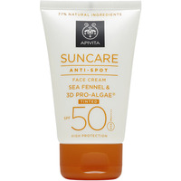 Крем Apivita SUNCARE для обличчя тонуючий проти пігментних плям сонцезах SPF50 с 3D PRO-ALGA 50мл