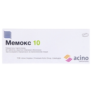 Мемокс 10 таблетки по 10 мг 60 шт. (10х6)