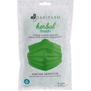 Маска 3х-сл.ABIFARM защ.стер.с эфир.маслами HERBAL FRESH №5