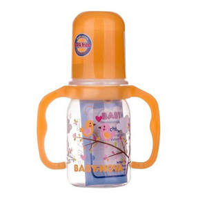 Пляшечка Baby-nova 46003 Декор пласт з ручками 125мл