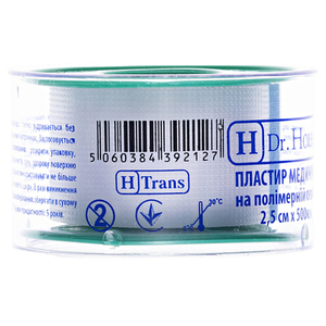 Пластир мед. Dr.House 2,5 х 500 см полімер. пласт. уп.
