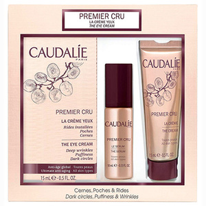 Набір Caudalie2642 Premier Cru eye set (Premier Cru крем для очей, 15мл,  Premier Cru дорогоцінінна олія, 10мл, Premier Cru крем, 15мл)