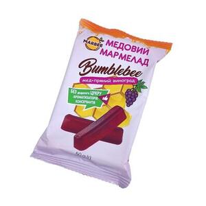 Мармелад Marbee медовый Bumblebee мед пряности-виноград 50г