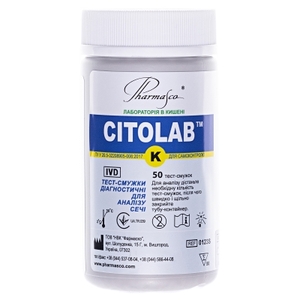 Тест-полоски CITOLAB K кетоны №50