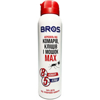 Аэрозоль BROS МАХ от комаров и клещей 90мл