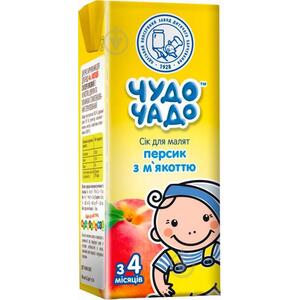 Сок Чудо-чадо персиковый с мякотью, сахаром и витамином С 200 мл