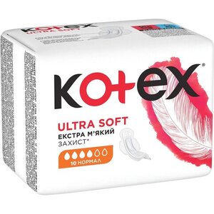 Прокладки Kotex ультра софт нормал с крылышками №10