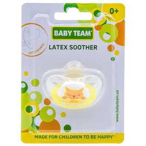 Пустушка Baby Team 3200 латексна ортодонтична 0+ 1 шт