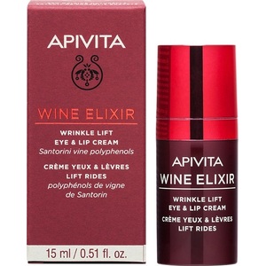 Крем Apivita WINE ELIXIR при зморшках для губ та шкіри навколо очей з бджолиним воском 15мл