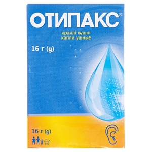 Отипакс капли ушные по 16 г во флаконе 1 шт.