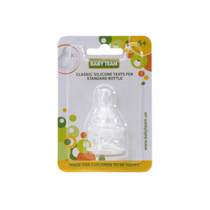 Соска силиконовая Baby Team 2005 классическая переменный поток 2 шт 6+