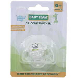 Пустышка Baby Team 3100 силиконовая ортодонтическая 0+ TRITAN-пластик