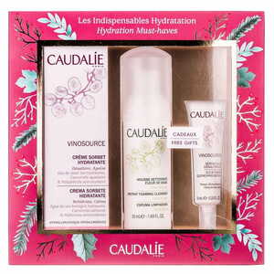 Набор Caudalie2514 Vinosource Hydration Must-Haves (Крем сорб. 40мл+Пенка 50мл+Сыв.S.O.S 10мл)
