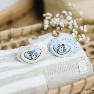 Пустышка Canpol 22/648 силиконовая симметричная BONJOUR PARIS 6-18 м 2шт синяя