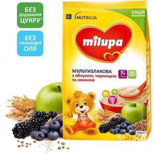 Каша Milupa безмол.мультизл.с яблоком, черникой, ежевикой от 7 мес.