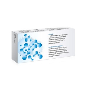 Фенибут табл. 250 мг №20 Монфарм