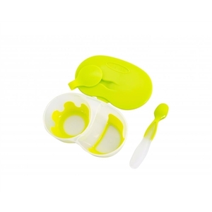 Тарілка Baby Team 6003 двосекційна з кришкою і ложкою