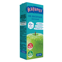 Сік Карапуз яблучний освітлений з 4-х міс.200мл