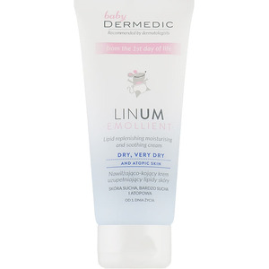 Dermedic Emolient Linum Baby Зволожуючий та заспокійливий крем-реструктор ліпідів шкіри (з 1 -го дня життя) 100г