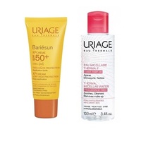 Набор Uriage Барьесан Крем Солнцезащитный SPF50+ 50мл+Вода мицелярная термальная д/чувс. кожи 100мл