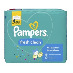 Салфетки влажные Pampers детские Fresh Clean 4*52шт