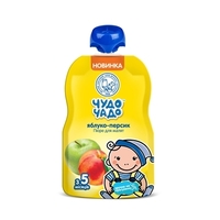 Пюре Чудо-чадо яблуко-персик с 5-ти міс. 90г (пауч)