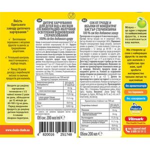 Сок Чудо-чадо виноградно-яблочный 200 мл