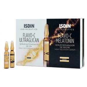 Набор ISDIN (Сывор.дневная FLAVO-C ULTRAGLICAN 10*2мл+Сыворотка ночная FLAVO-C MELATONIN 10*2мл)