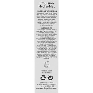 Embryolisse Гідро-матуюча емульсія для обличчя, 40мл