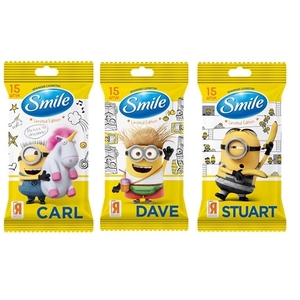 Серветка Smile волога Minions MIX limited edition №15