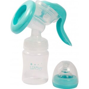 Молокоотсос Lindo механический с бутылочкой для кормления