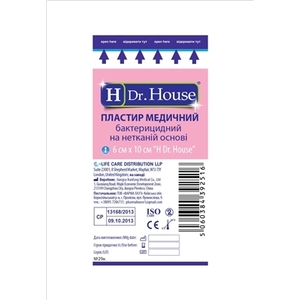 Пластир H.Dr.House бакт. стерил. н/ткан. 6 х 10 см №1