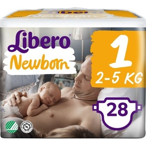 Підгузки Libero Newborn 1 2-5кг №28