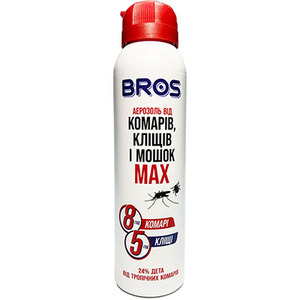 Аерозоль BROS МАХ від комарів і кліщів 90мл