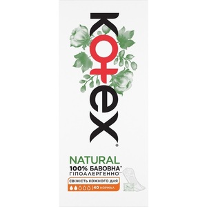 Прокладки Kotex Ежедневные Normal Organic №40