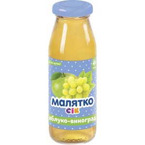 Сок Малятко яблоко-виноград стекло 175мл