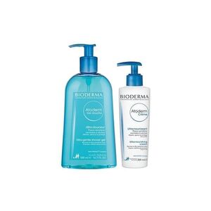 Набір Bioderma Атодерм гель очищающий для душа 500мл+ крем 200мл