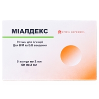 Міалдекс розчин для інєкцій 25 мг/мл в ампулах 2 мл 5 шт.