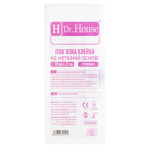 Повязка пласт. H Dr.House Н-Pore 10 см*25 см нетканая основа
