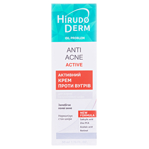Крем Hirudo Derm Oil Problem Anti-acne Active активный от угрей 50мл