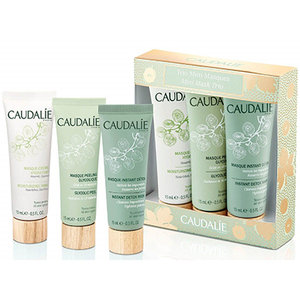 Набір Caudalie2621 Mini Mask Trio Set(Зволожуюча маска 15мл+Маска Детокс 15мл+Гліколева маска-пілінг 15мл)