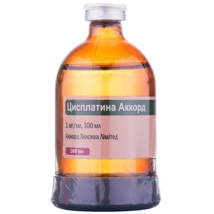 Цисплатина Аккорд концентрат 1 мг/мл по 100 мл во флаконе 1 шт.